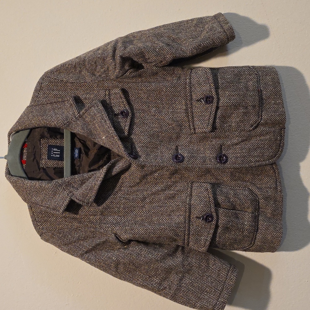 GAP Kids Herringbone Wool Blend Blazer Jacket 3t 3 Size 3